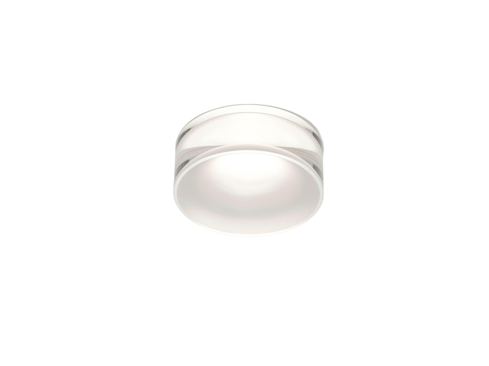 LED-EINBAUSPOT Ska 8/9,6 cm  - Weiß, Design, Glas/Metall (8/9,6cm) - Helestra