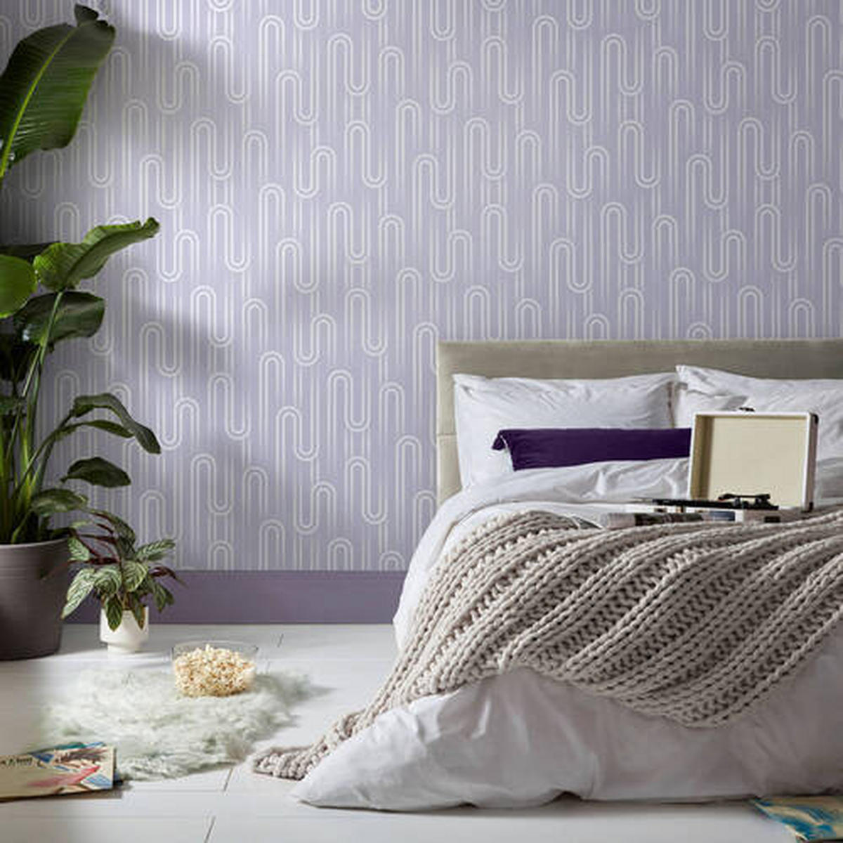 VLIESTAPETE  - Lila, Basics, Papier/Kunststoff (52/1000cm) - Xora