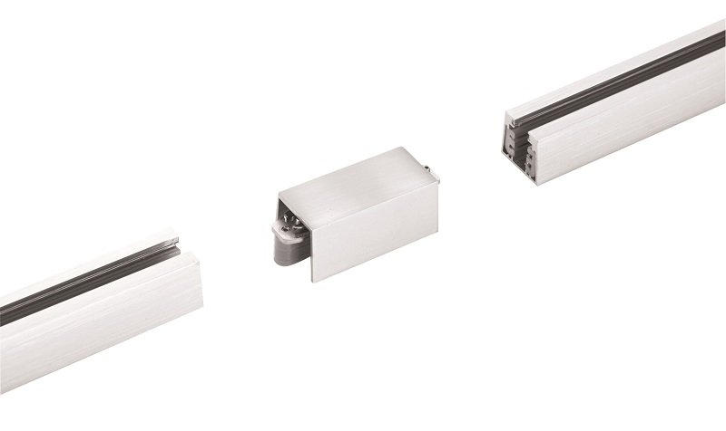 SCHIENENSYSTEM-VERBINDER m6 HV Track 4 5,6/2,5/2,5 cm   - Nickelfarben, Basics, Metall (5,6/2,5/2,5cm) - Fischer & Honsel