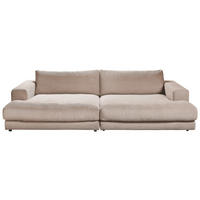 MEGASOFA  in Cord Taupe  - Taupe/Schwarz, Design, Kunststoff/Textil (290/86/170cm) - Pure Home Lifestyle