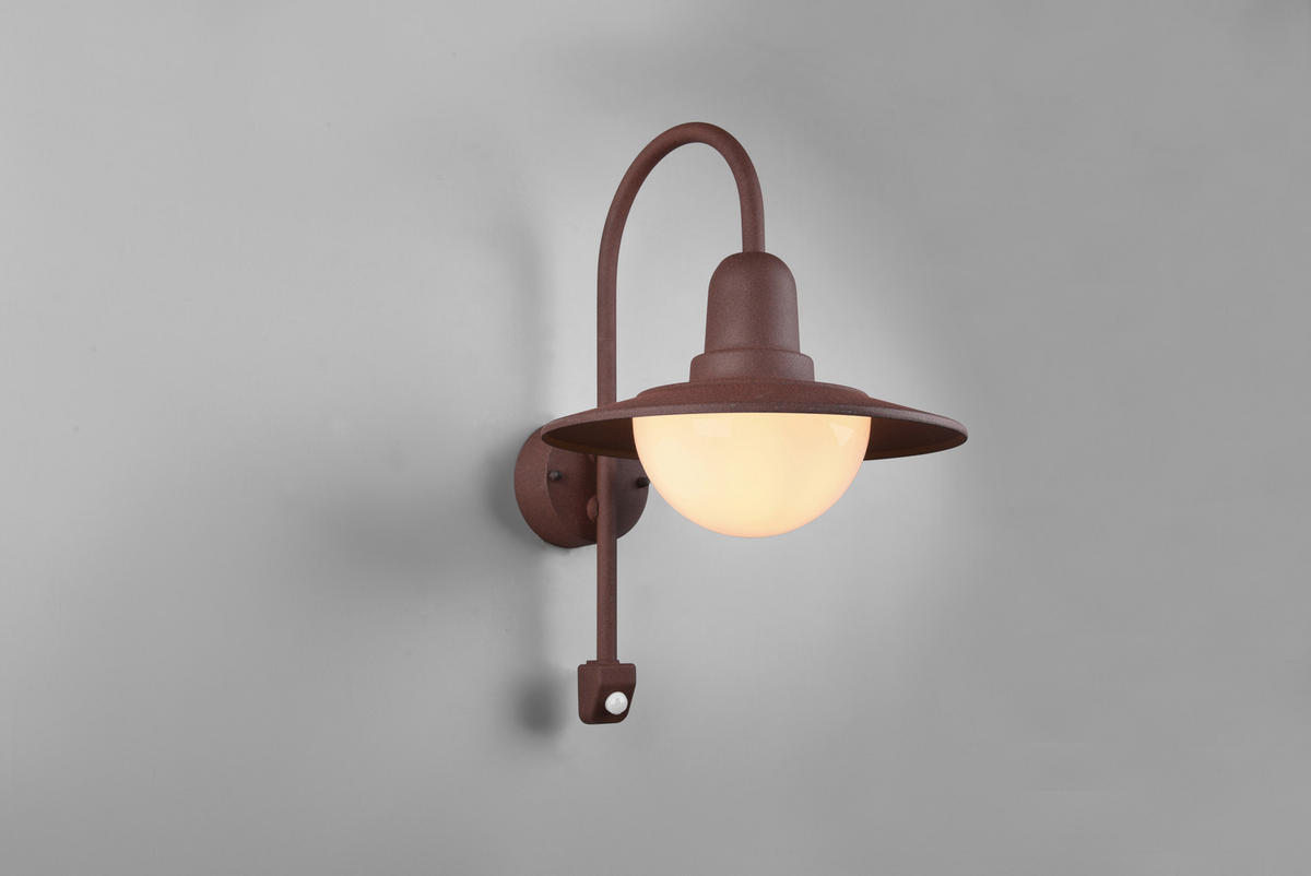 AUSSENWANDLEUCHTE - Weiss/Rostfarben, Konventionell, Glas/Metall (30/45,5/38cm) - Trio Leuchten