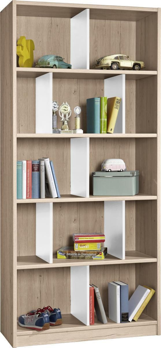 HYLLA i 90/198/38 cm vit, ekfärgad  - vit/ekfärgad, Design, trämaterial (90/198/38cm) - MID.YOU