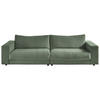 3-SITZER-SOFA in Feincord Olivgrün  - Schwarz/Olivgrün, Design, Kunststoff/Textil (290/86/127cm) - Lomoco