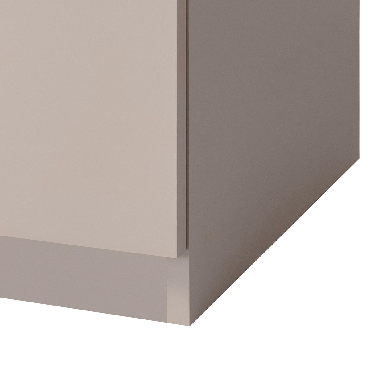 DREHTÜRENSCHRANK  in Kaschmir  - Kaschmir/Schwarz, MODERN, Holzwerkstoff/Metall (134/211/55cm) - MID.YOU