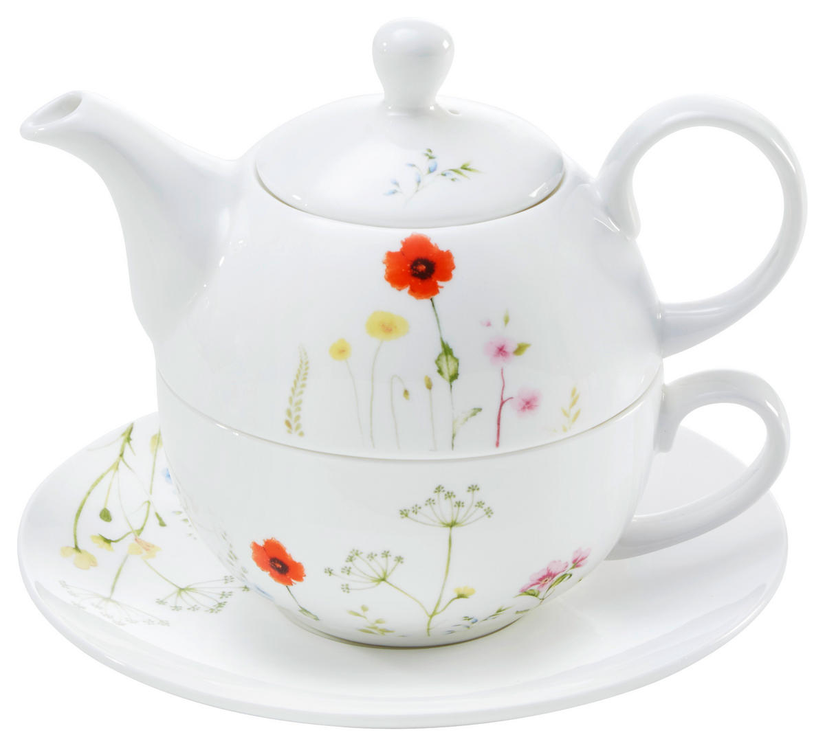 TEA-FOR-ONE-SET Wildflower  - Multicolor, Basics, Keramik - Novel