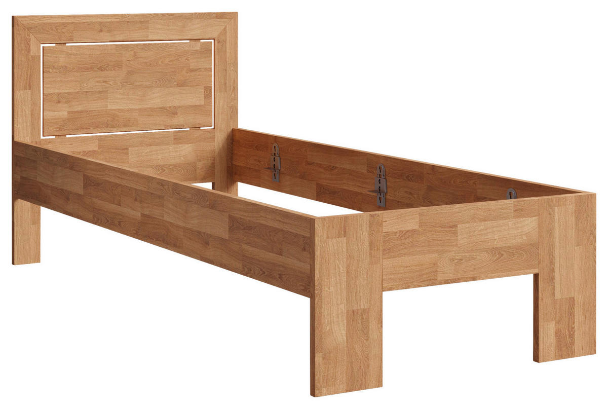 BETT 90/200 cm  in Eichefarben  - Eichefarben, Natur, Holz (90/200cm) - Linea Natura