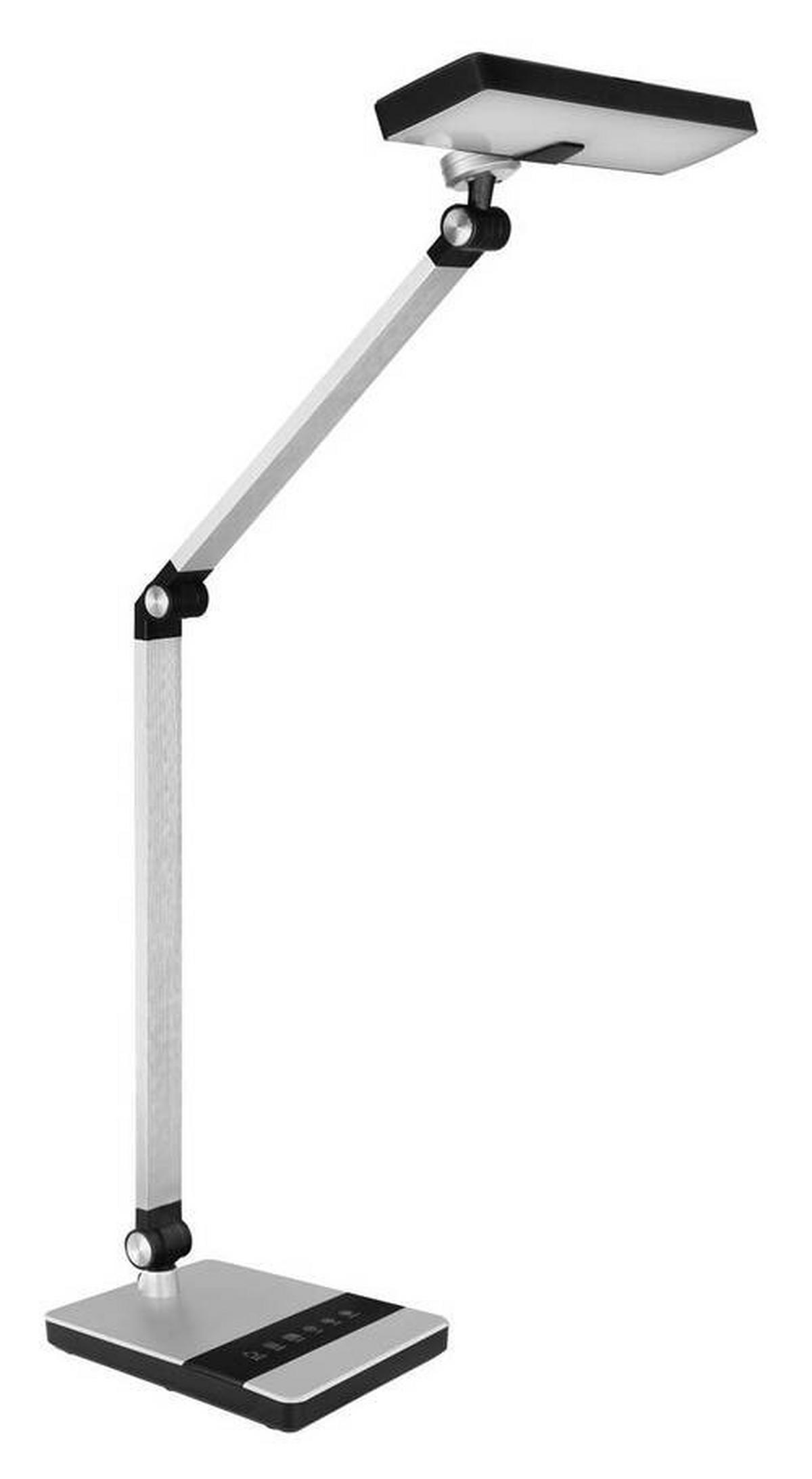 LED-TISCHLEUCHTE - Silberfarben/Schwarz, Konventionell, Kunststoff/Metall (40/27/82cm) - Globo