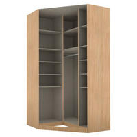 ECKKLEIDERSCHRANK 117/229/117 cm  - Alufarben/Sonoma Eiche, Modern, Holzwerkstoff (117/229/117cm) - Rauch Möbel