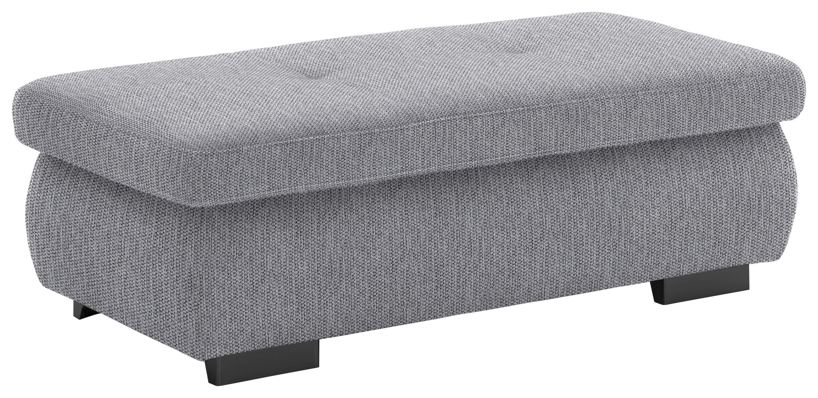 HOCKER in Textil Grau  - Schwarz/Grau, Design, Textil/Metall (138/44/67cm) - Beldomo Style