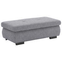 HOCKER in Textil Grau  - Schwarz/Grau, Design, Textil/Metall (138/44/67cm) - Beldomo Style