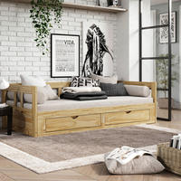 AUSZIEHBETT 90/200 cm  in Naturfarben  - Naturfarben, MODERN, Holz/Holzwerkstoff (90/200cm) - MID.YOU