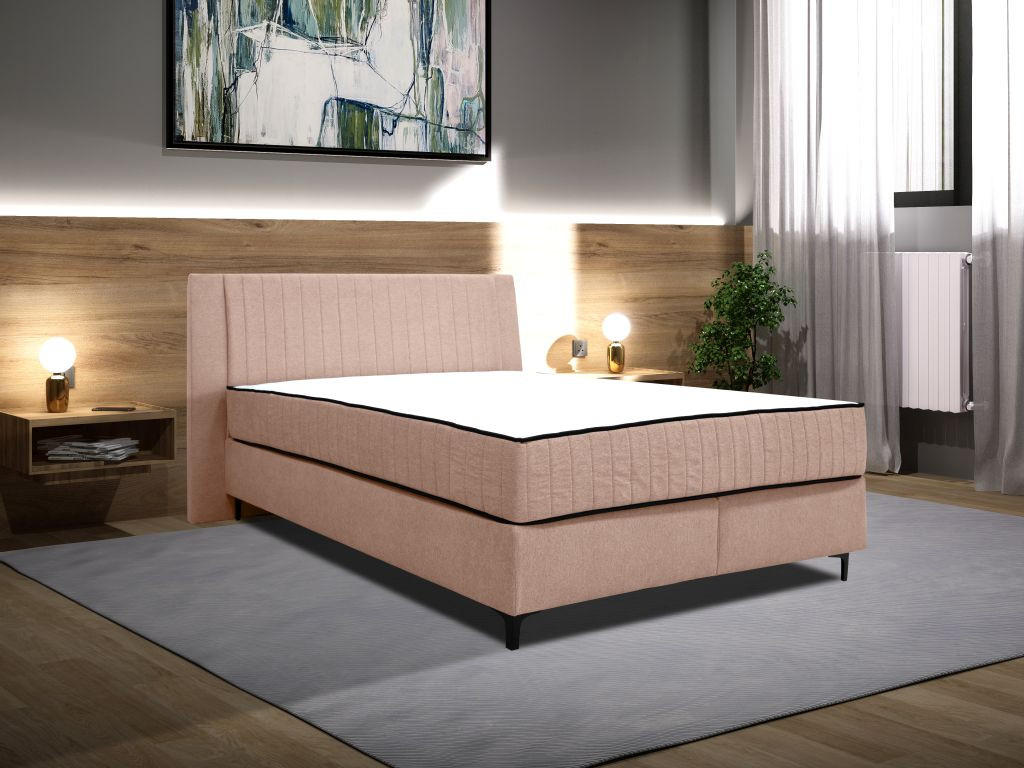 BOX KREVET 180/200 cm     sivo-smeđa  - sivo-smeđa, Moderno, drvni materijal/tekstil (180/200cm) - Hom`in
