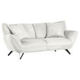 3-SITZER-SOFA in Feincord Creme  - Creme/Schwarz, Design, Textil/Metall (203/90/95cm) - Carryhome