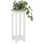 BLUMENSÄULE in Holzwerkstoff 30/30/85 cm  - Weiß/Grau, LIFESTYLE, Holzwerkstoff (30/30/85cm) - Hom`in