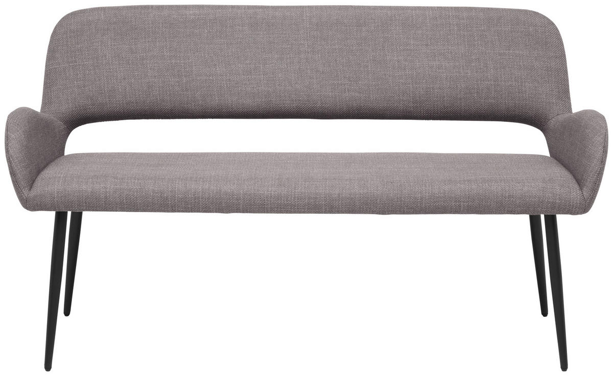 LAVICA, topoľ, sivá, hnedá - hnedá/čierna, Lifestyle, kov/drevo (150/83/63cm) - MID.YOU