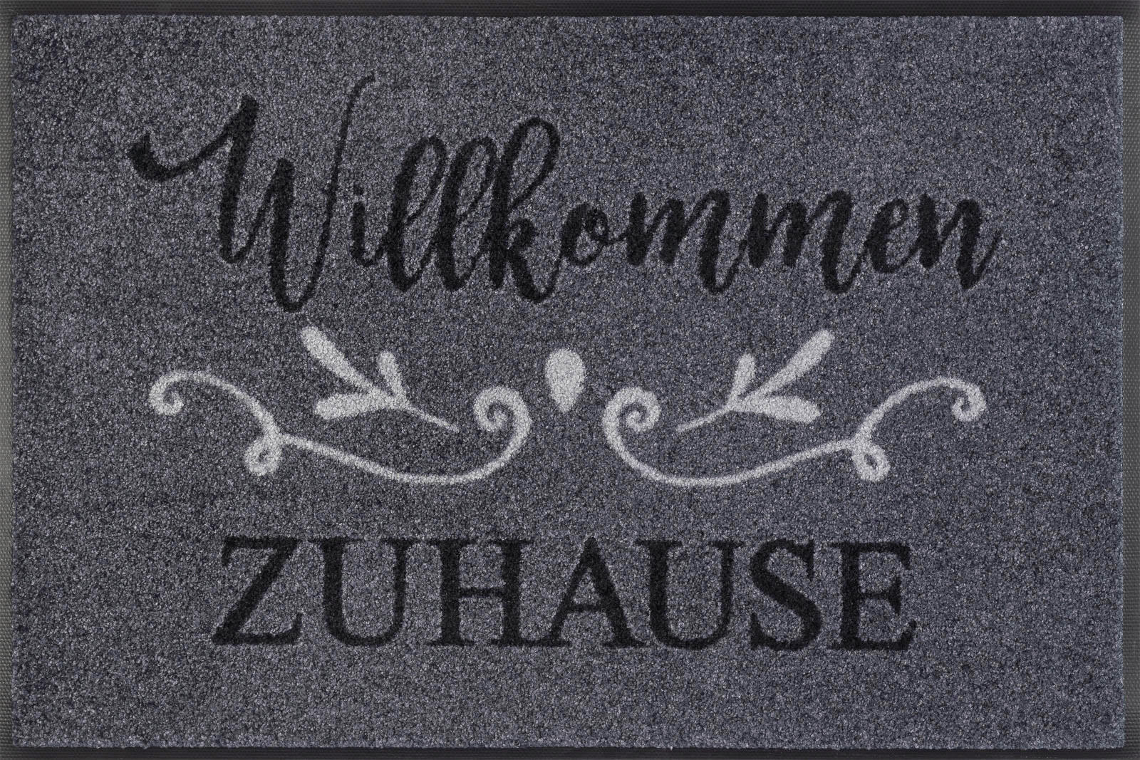 FUßMATTE  50/75 cm  Grau, Schwarz  - Schwarz/Grau, Basics, Kunststoff/Textil (50/75cm) - wash+dry