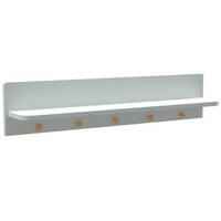 WANDBOARD in 88/19/16 cm Naturfarben, Weiß Hochglanz  - Weiß Hochglanz/Naturfarben, Basics, Holz/Holzwerkstoff (88/19/16cm)