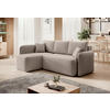 ECKSOFA in Plüsch Beige  150/206 cm  - Beige/Schwarz, Design, Kunststoff/Textil (150/206cm) - MID.YOU