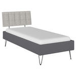 BETT 90/200 cm  in Grau  - Grau, Design, Holzwerkstoff/Textil (90/200cm) - Carryhome