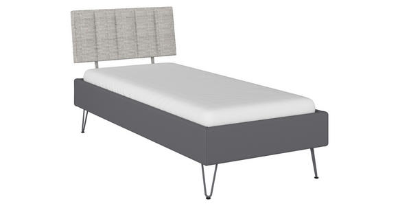 BETT 90/200 cm  in Grau  - Grau, Design, Holzwerkstoff/Textil (90/200cm) - Carryhome