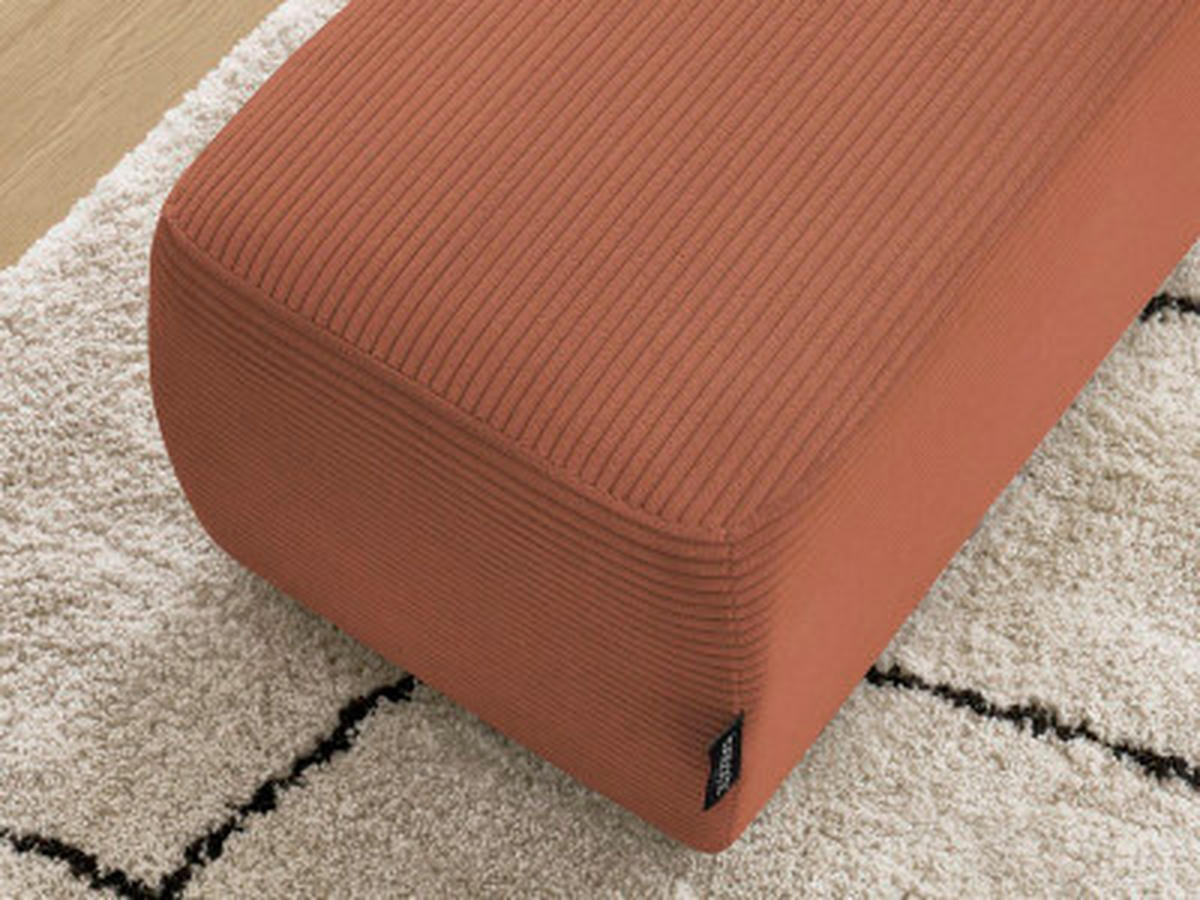HOCKER ATILLA Cord Orange  - Schwarz/Orange, MODERN, Kunststoff/Textil (92/44/48cm)