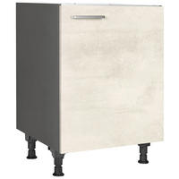 SPÜLENUNTERSCHRANK 60/87/56 cm  in Weiß  - Schieferfarben/Edelstahlfarben, MODERN, Holzwerkstoff/Metall (60/87/56cm) - Nobilia