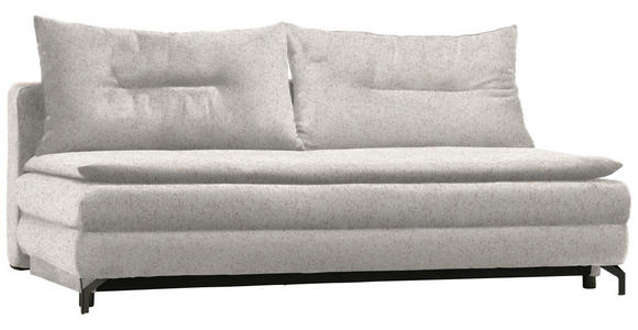 SCHLAFSOFA in Chenille, Plüsch Beige  - Beige/Schwarz, MODERN, Textil/Metall (208/73/92/102cm) - Novel