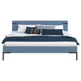 BETT 200/200 cm,  in Blau  - Blau/Schwarz, Design, Metall (200/200cm) - Xora