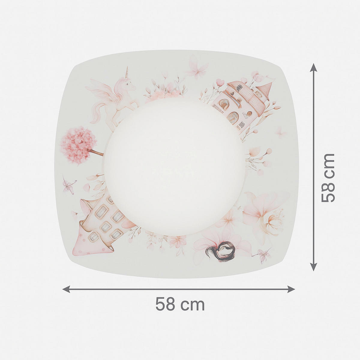 LED-KINDERDECKENLEUCHTE Feenwelt 58/58/12 cm   - Weiß, Basics, Holz (58/58/12cm)