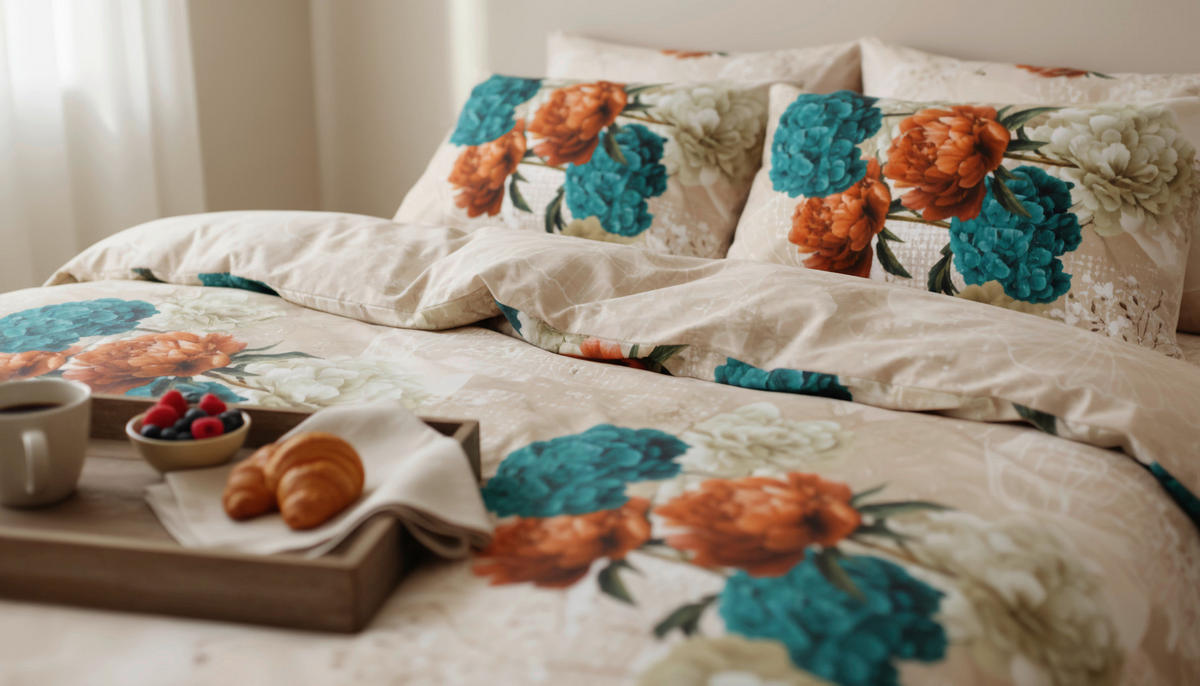 PÅSLAKANSET 2-teilig TANJA satin 150/210 cm  - multicolor, Klassisk, textil (150/210cm) - Esposa