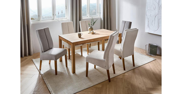 ESSTISCH in Holz 160-210/85/75 cm - Wildeiche, Natur, Holz (160-210/85/75cm) - Linea Natura