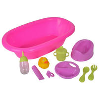 DOCKBADKAR - pink/grön, Basics, papper/plast (73.5/22/30.5cm) - Simba