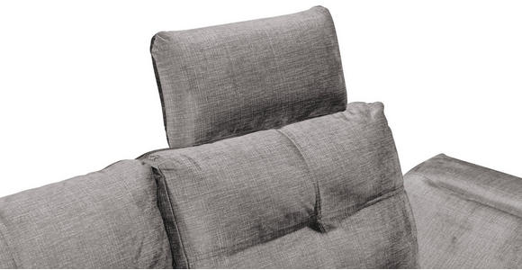 ECKSOFA  in Mikrovelours Hellgrau  - Hellgrau/Schwarz, KONVENTIONELL, Kunststoff/Textil (170/275cm) - Carryhome