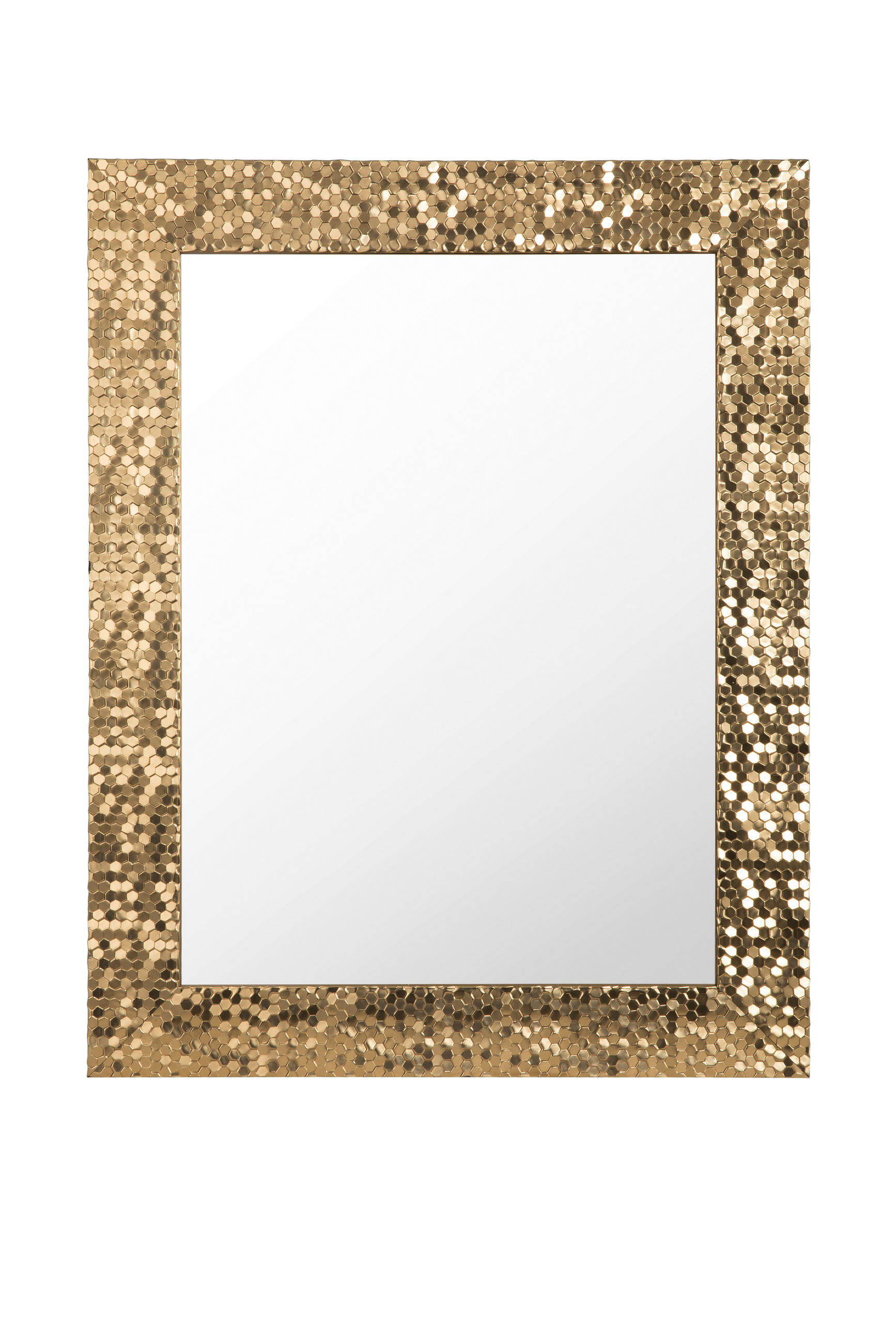 WANDSPIEGEL 55/70/2 cm    in rechteckig  - Goldfarben, LIFESTYLE, Glas/Kunststoff (55/70/2cm) - Carryhome