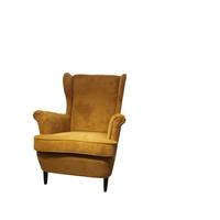 KRESLO UŠIAK, textil, kartón, kompozitné drevo, žltá - žltá, Basics, kartón/kompozitné drevo (82/101/96cm) - Niels Andersson