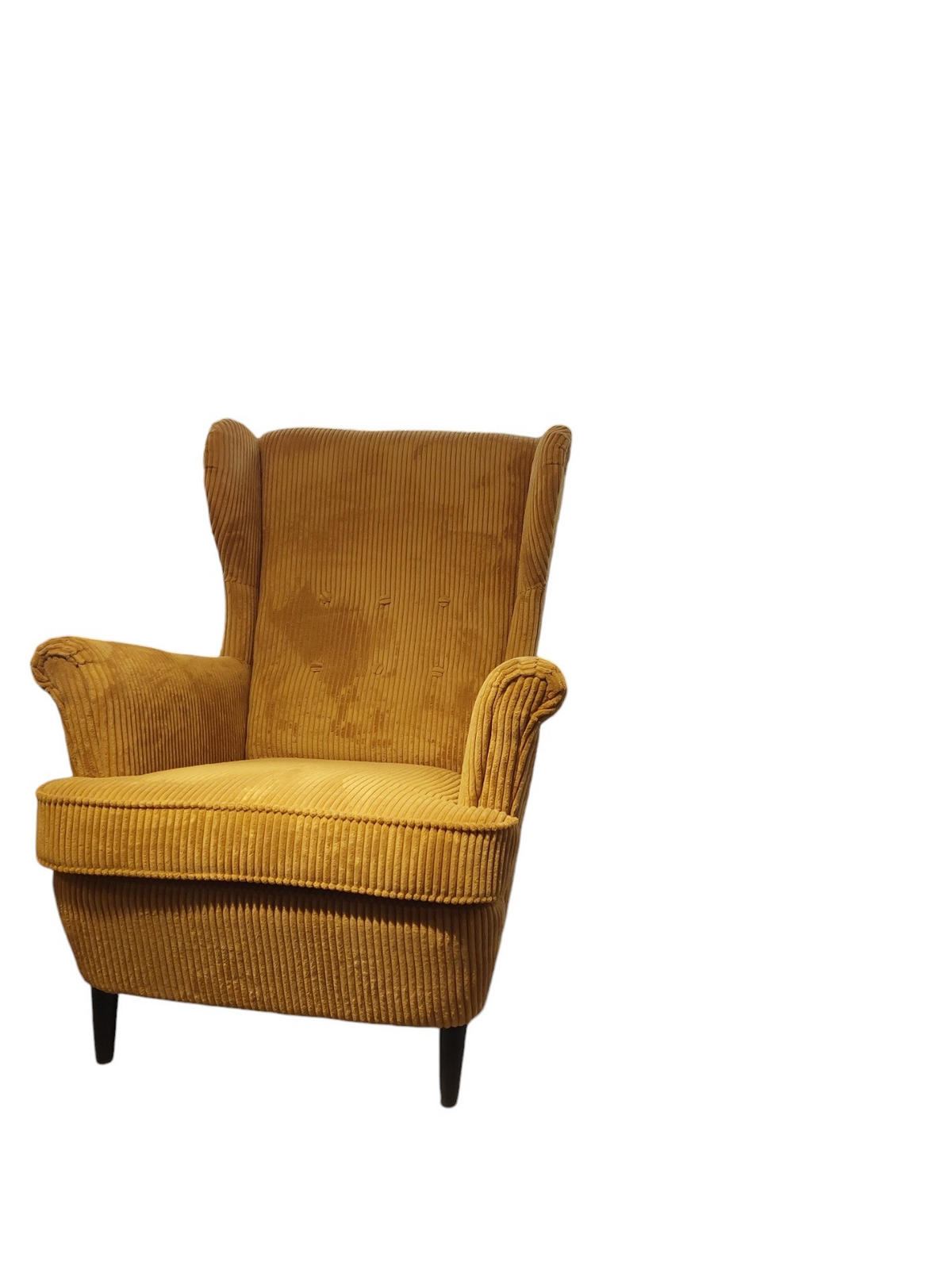 KRESLO UŠIAK, textil, kartón, kompozitné drevo, žltá - žltá, Basics, kartón/kompozitné drevo (82/101/96cm) - Niels Andersson