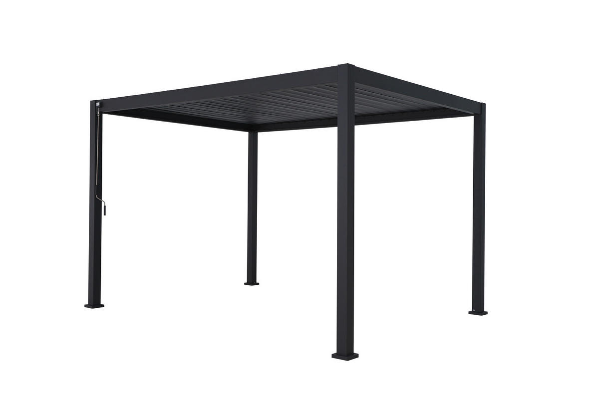 PERGOLA velikost: 360/240/300 cm - antracitová, Basics, kov (360/240/300cm) - Gardenson