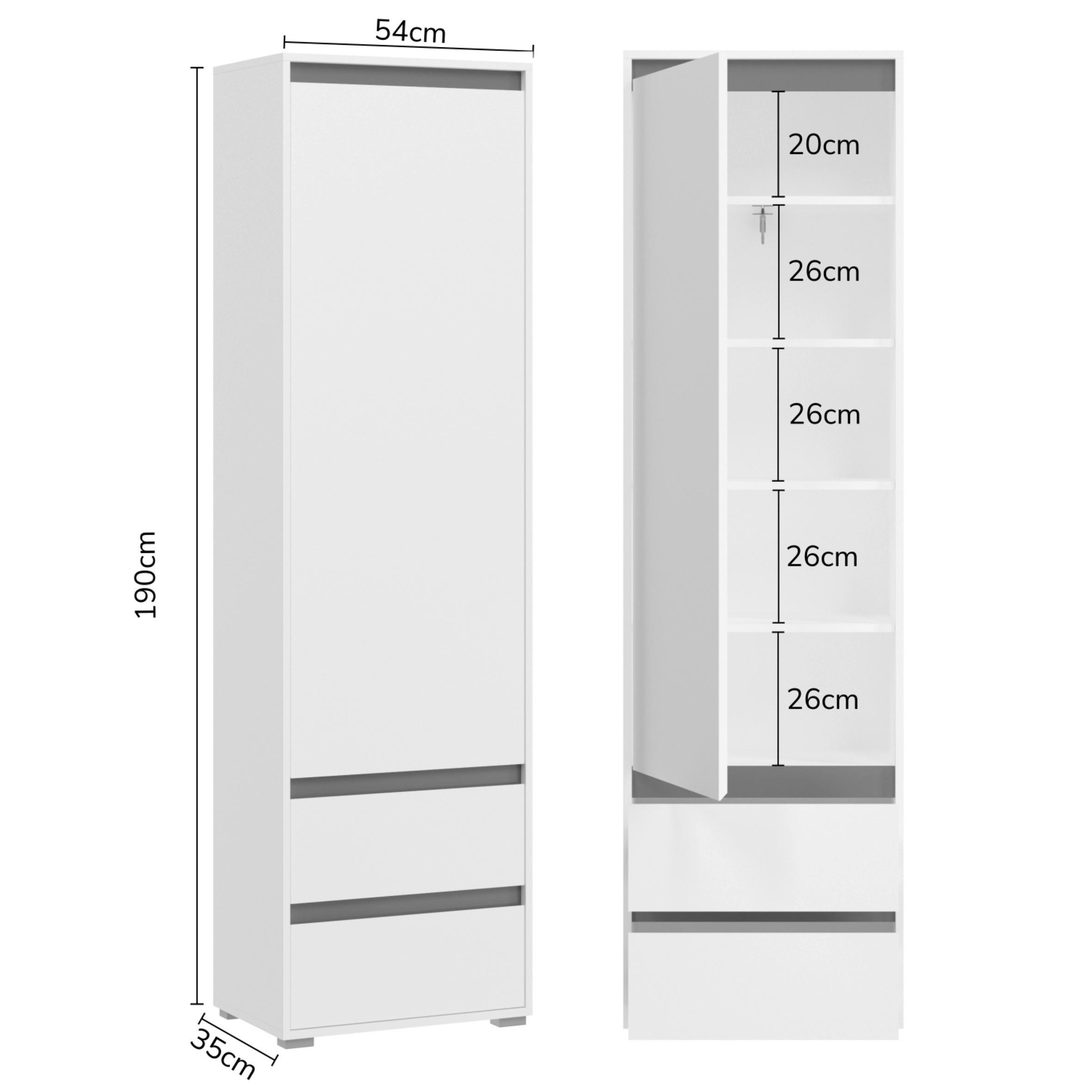 GARDEROBENSCHRANK  in 76/102/35 cm  - Silberfarben/Grau, KONVENTIONELL, Holzwerkstoff/Kunststoff (76/102/35cm) - MID.YOU
