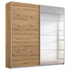 SCHWEBETÜRENSCHRANK in Eiche Artisan  - Alufarben/Eiche Artisan, Modern, Holzwerkstoff/Metall (181/197/61cm) - Rauch Möbel