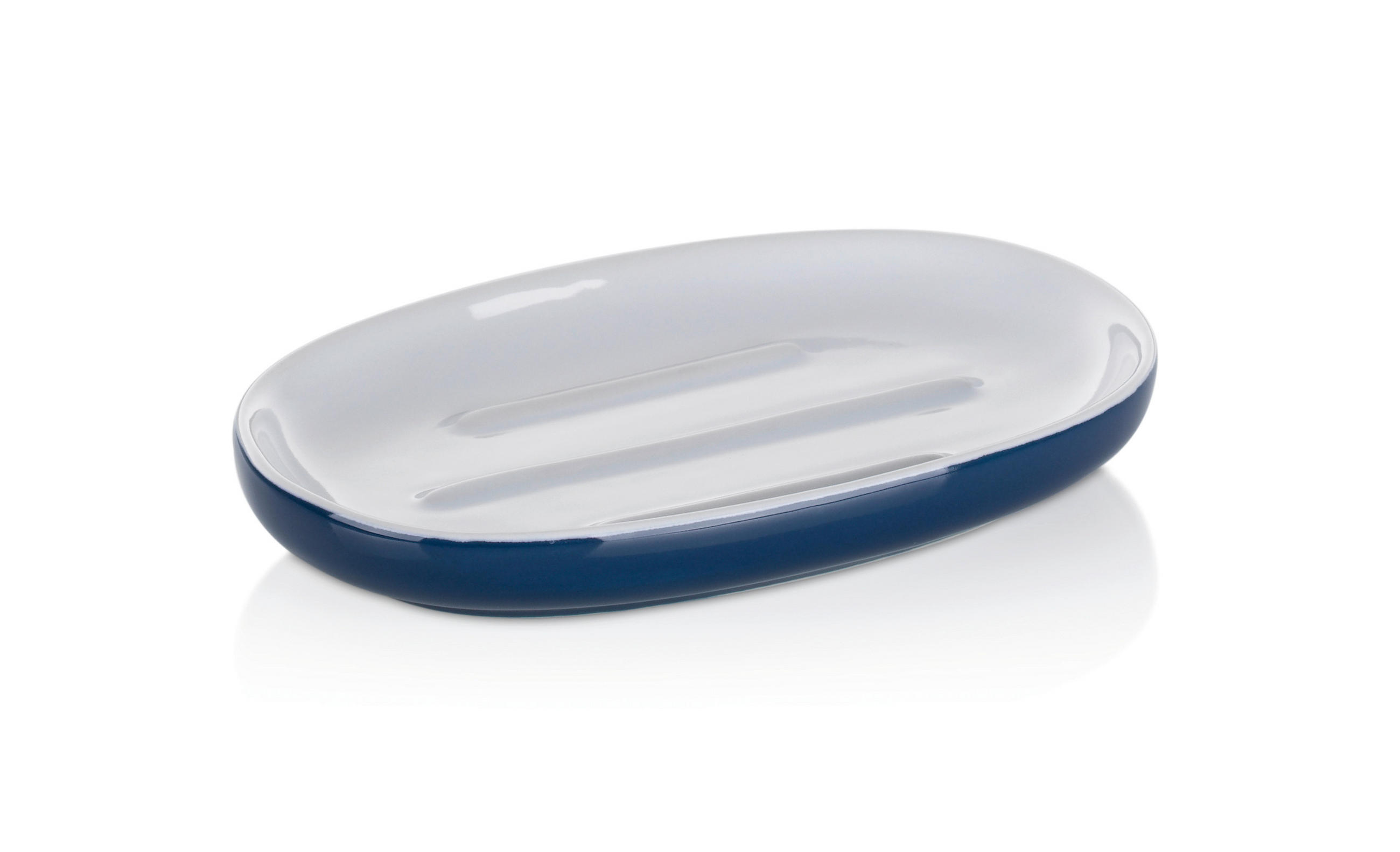 SEIFENSCHALE Keramik  - Blau/Weiß, Basics, Keramik (13,5/2/8,5cm) - Kela