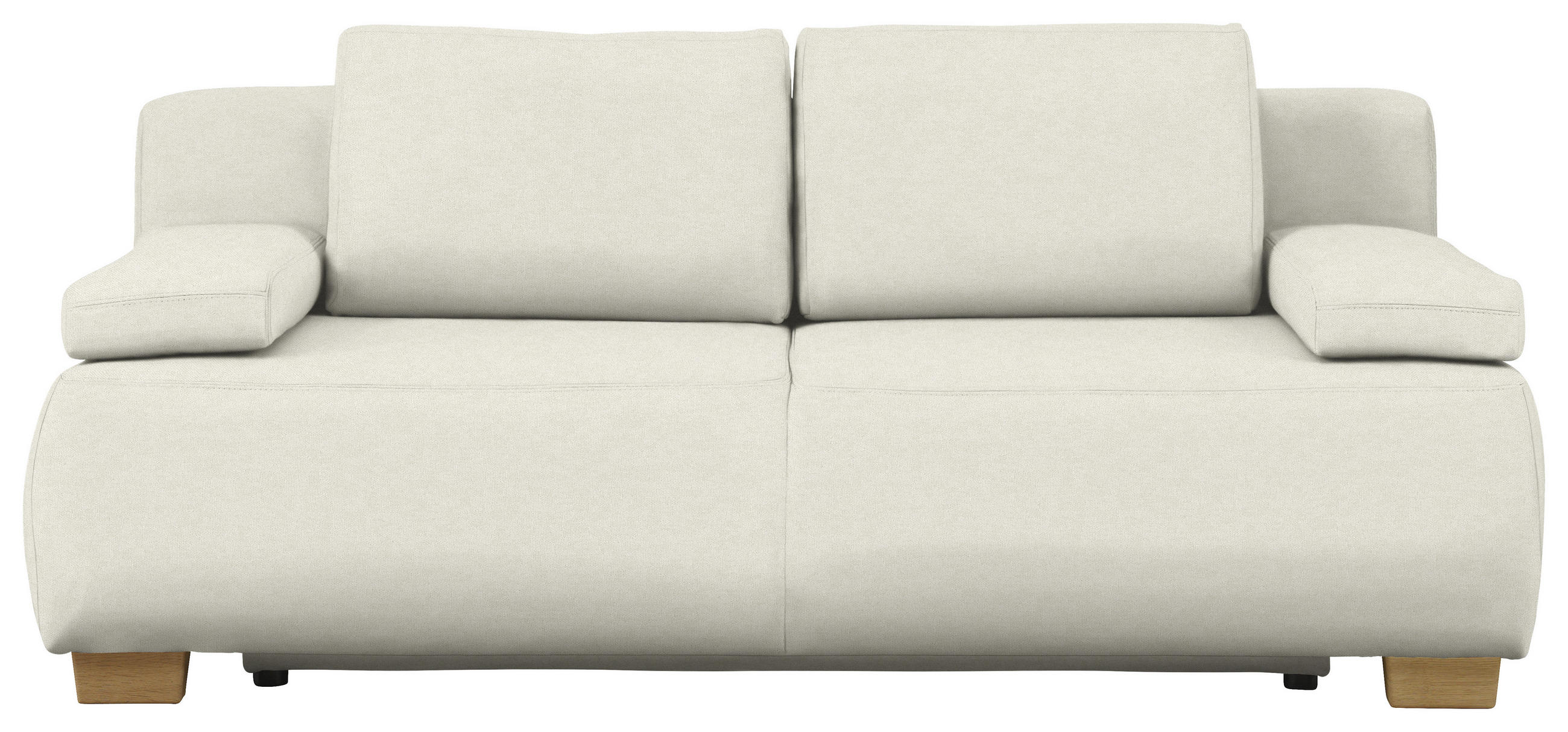 BOXSPRINGSOFA in Webstoff Naturfarben  - Naturfarben, MODERN, Holz/Textil (205/93/108cm) - Venda