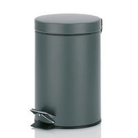 KOSMETIKEIMER 3 l  Metall  - Dunkelgrau/Schwarz, Basics, Kunststoff/Metall (17/26cm) - Kela