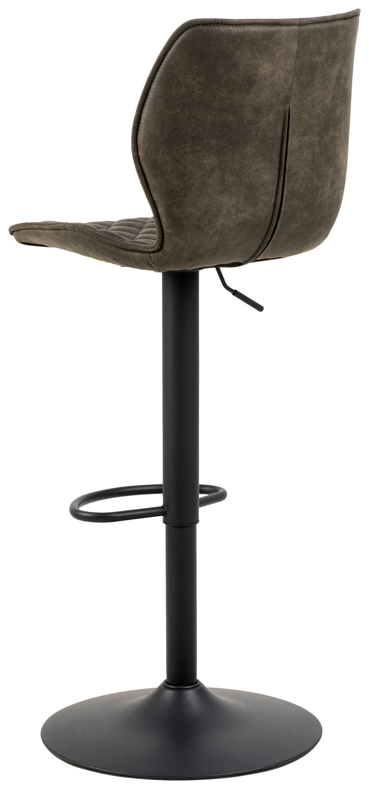 TABURET DE BAR in textil antracit  - antracit/negru, Modern, metal/textil (45,5/116/50,5cm) - MID.YOU