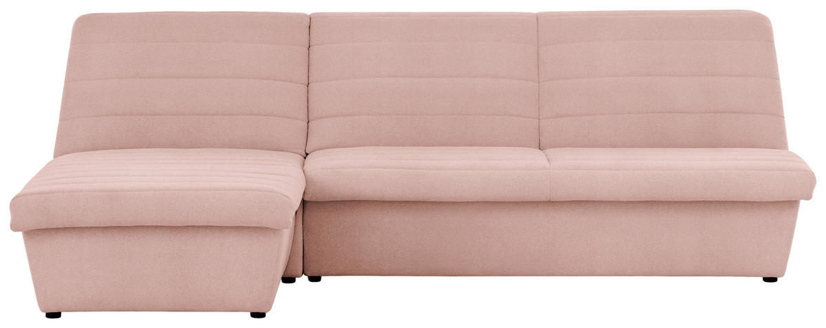 ECKSOFA Looks VIII Rosa Webstoff  - Schwarz/Rosa, Design, Kunststoff/Textil (168/274cm) - LOOKS by W.Joop