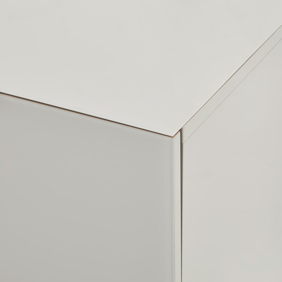 LOWBOARD  in 180/54.7/42 cm  - Kaschmir/Schwarz, Design, Glas/Holzwerkstoff (180/54.7/42cm) - Novel