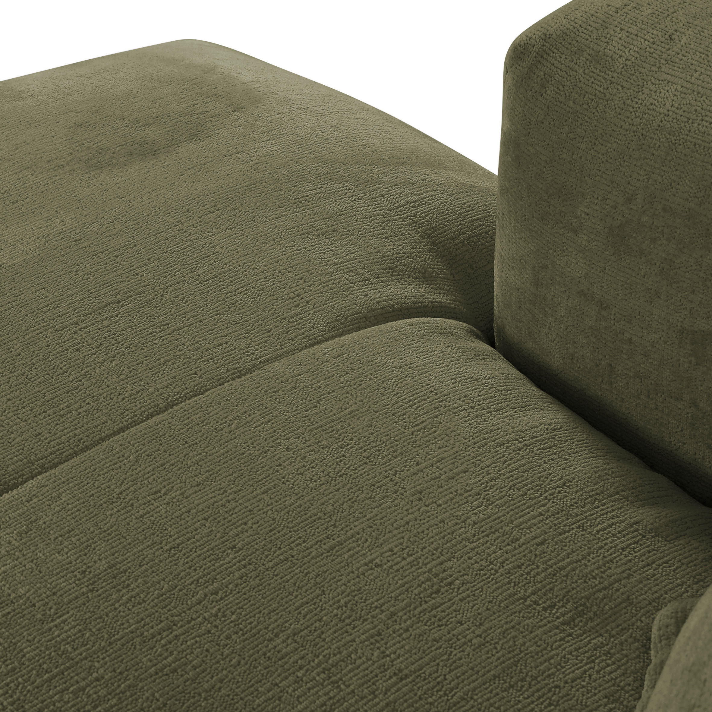 ECKSOFA in Chenille Waldgrün  - Waldgrün/Schwarz, Design, Kunststoff/Textil (175/280cm) - Landscape