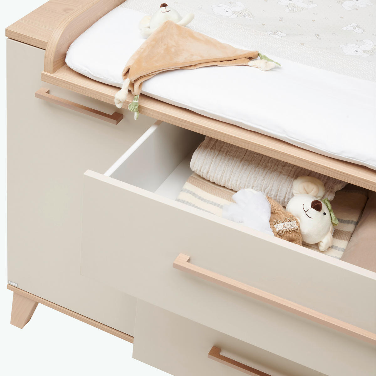 WICKELKOMMODE MALIO 123,5/94,9/55,6 cm  - Kirschbaumfarben/Beige, Basics, Holzwerkstoff (123,5/94,9/55,6cm) - Paidi