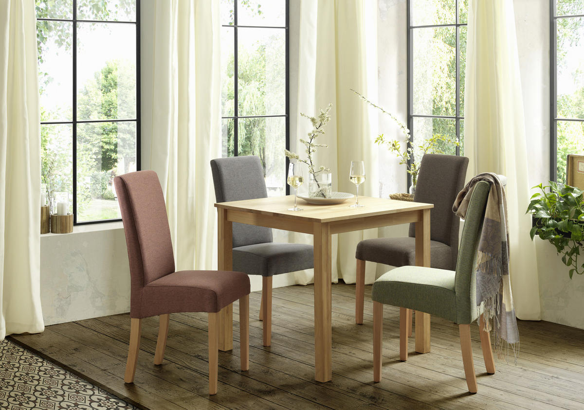 STUHL  in Webstoff Holz, Textil  - Buchefarben/Braun, KONVENTIONELL, Holz/Textil (42/95/57cm) - Carryhome