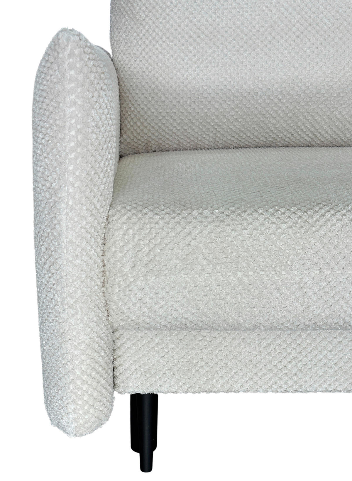 SCHLAFSOFA Webstoff Creme  - Creme/Schwarz, Design, Kunststoff/Textil (218/96/102cm) - MID.YOU