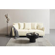 BIGSOFA in Cord Elfenbein - Elfenbein/Schwarz, Design, Textil/Metall (226/91/103cm) - Carryhome